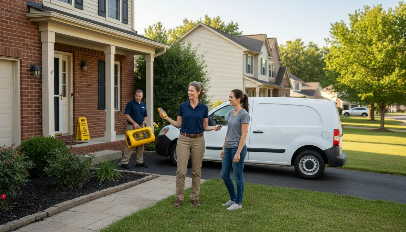 Residential water damage restoration in Plumtree, NC